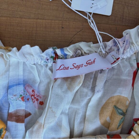 Lisa Says Gah Annie Buon Appetito Maxi Dress Womens M NWT - Picture 6 of 9